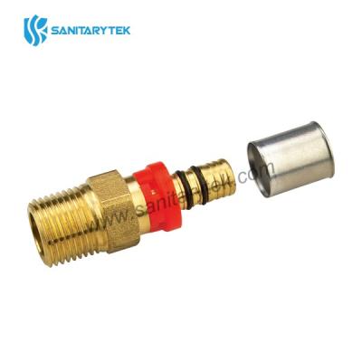 Male straight fitting - press connector