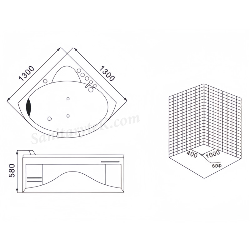 Massage bathtub Massage bathtub