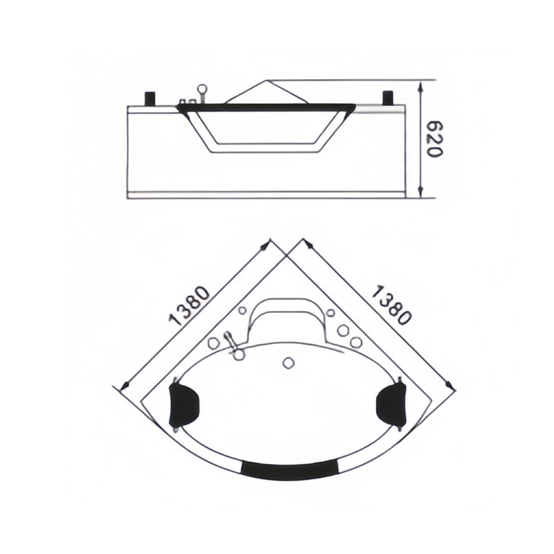 Whirlpool Corner Tub for 2 persons Whirlpool Corner Tub for 2 persons
