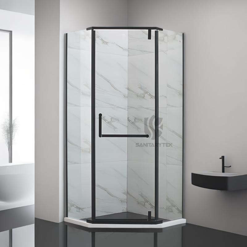 Semi-Framed Pentagon Pivot Shower Enclosure Semi-Framed Pentagon Pivot Shower Enclosure