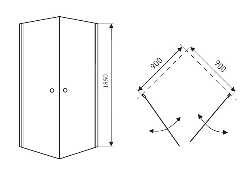 Pivot Glass Door Shower Enclosure Pivot Glass Door Shower Enclosure