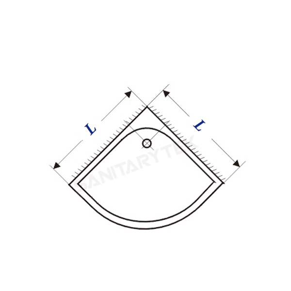 Semi-circular shower tray Semi-circular shower tray