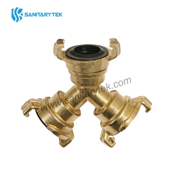 Brass garden hose Y-coupling Brass garden hose Y-coupling