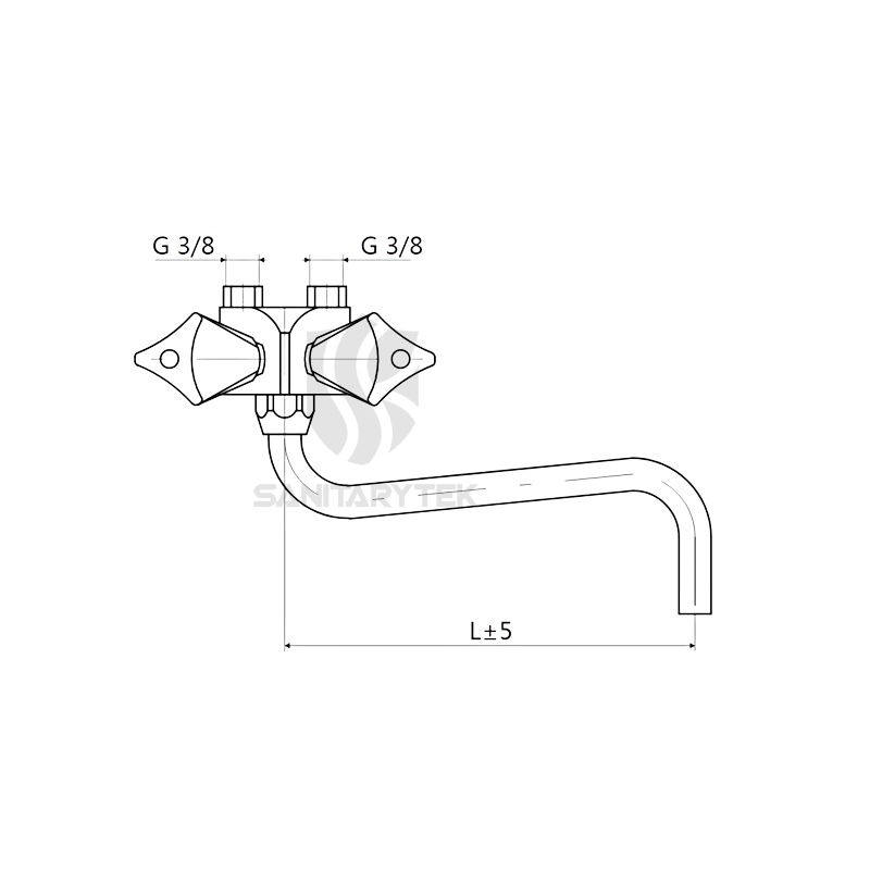 Wall mounted Basin/Sink mixer for low-pressure water heater Wall mounted Basin/Sink mixer for low-pressure water heater
