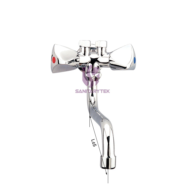 Wall-mounted washbasin / sink faucet for low-pressure heaters Wall-mounted washbasin / sink faucet for low-pressure heaters