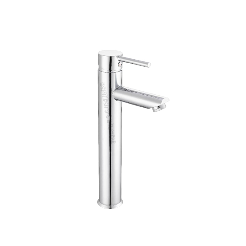 Chromed brass washbasin mixer high Chromed brass washbasin mixer high