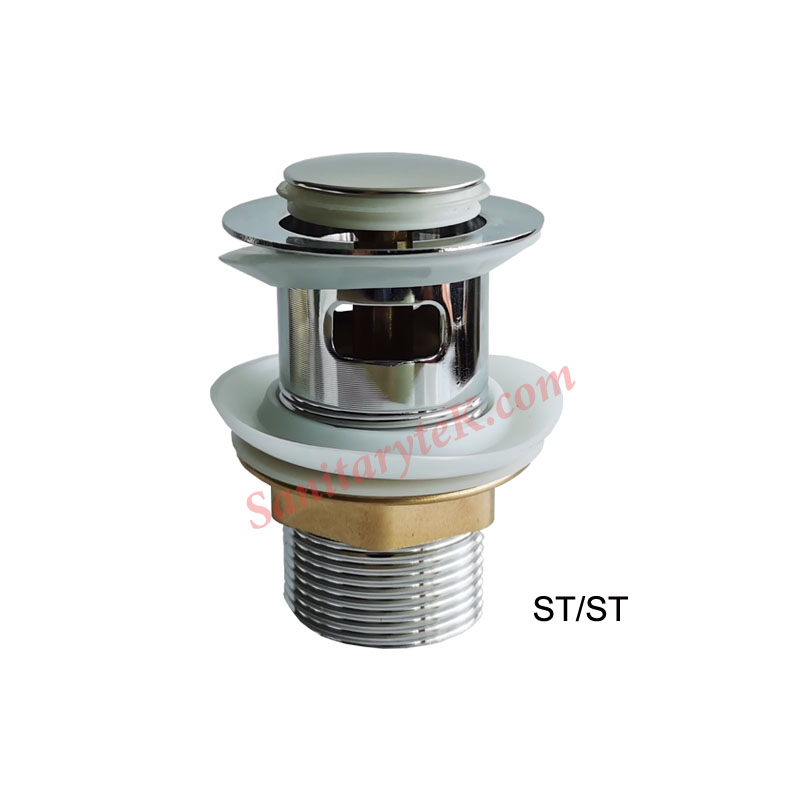 Inox Stainless Steel Slotted Click Clack Basin Waste Inox Stainless Steel Slotted Click Clack Basin Waste