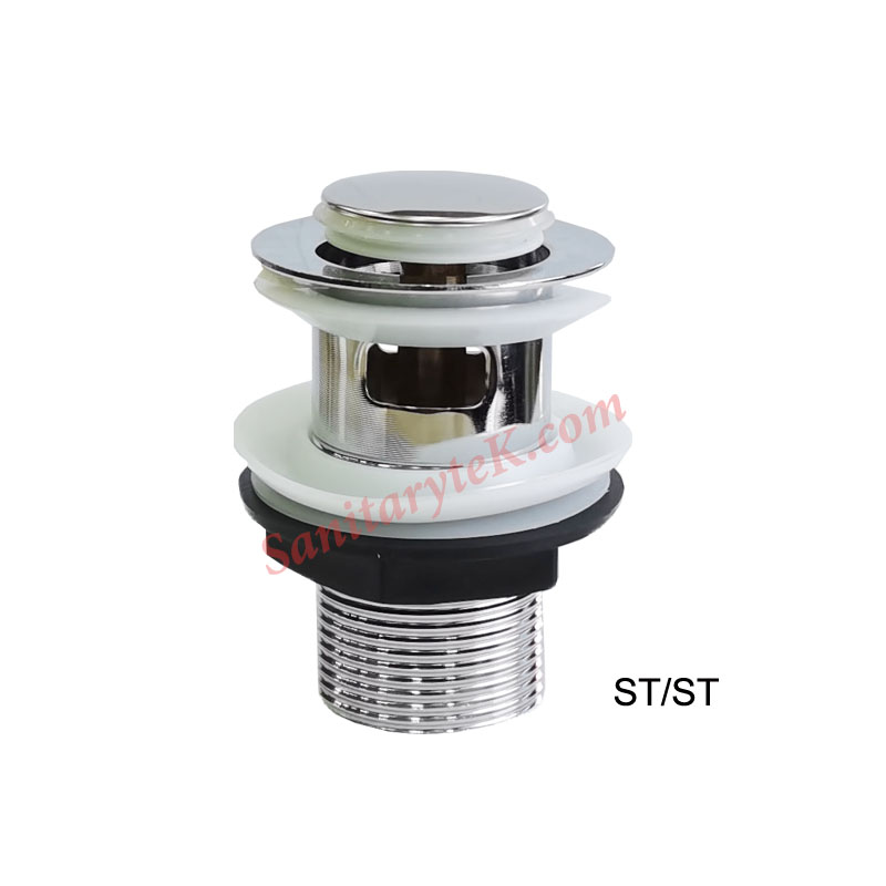 Inox Stainless Steel Slotted Click Clack Basin Waste Inox Stainless Steel Slotted Click Clack Basin Waste