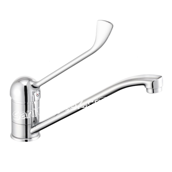 Sink mixer with clinical lever Sink mixer with clinical lever