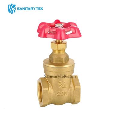 200WOG brass gate valve with cast iron handwheel