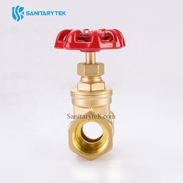 200WOG brass gate valve with cast iron handwheel - Image 2