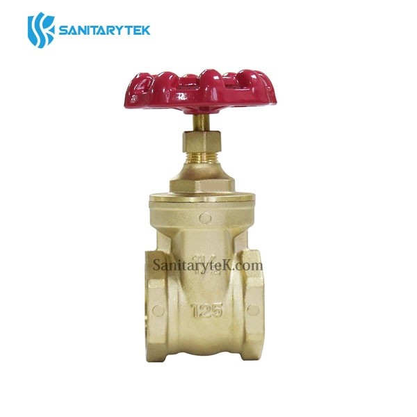200WOG brass gate valve with cast iron handwheel - Image 3
