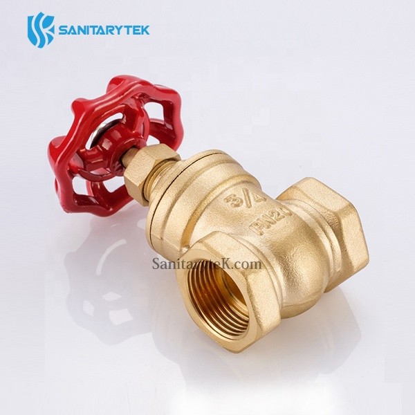 200WOG brass gate valve with cast iron handwheel