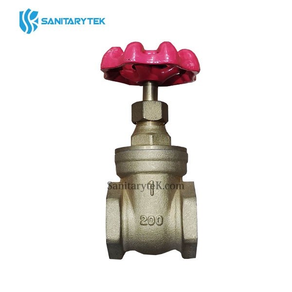 200WOG brass gate valve with cast iron handwheel