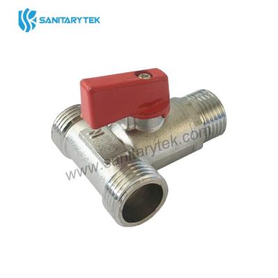 3-Way ball angle valve, non-polished, chrome plated - 副本