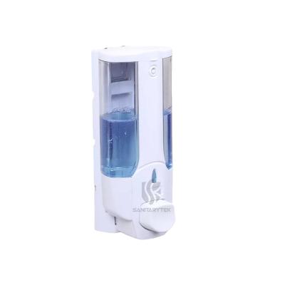 350ml Wall mount liquid soap dispenser with lock, white
