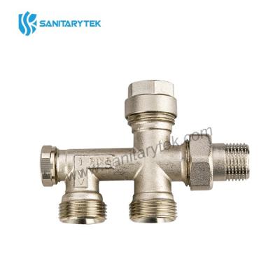 4-ways distributor with floor connections