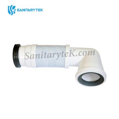 90° Bend flexible extendable toilet pan connector