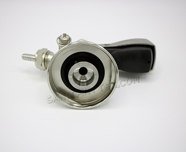 A type keg coupler with pressure relief valve