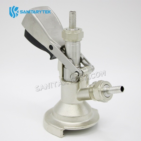 A type keg coupler with pressure relief valve