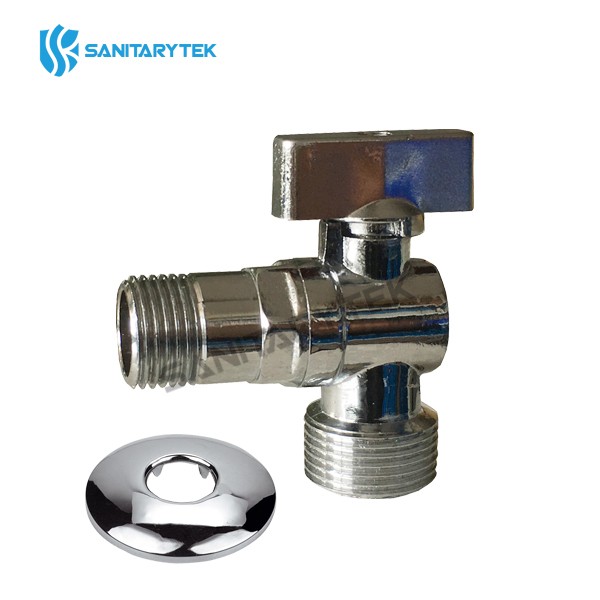 Angle ball valve for washing machine, with or without check valve