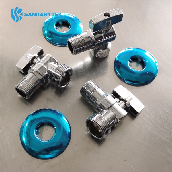 Angle ball valve for washing machine, with or without check valve