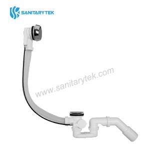 Automatic bath waste and overflow with siphon