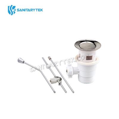 Automatic pop-up basin waste