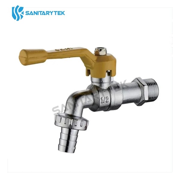 Ball bibcock with hose union, aluminium lever handle