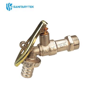 Ball hose bibcock with lockpad eye
