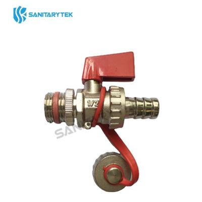 Boiler filling and draining ball valve