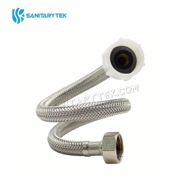 Braided stainless steel toilet flexible water connector