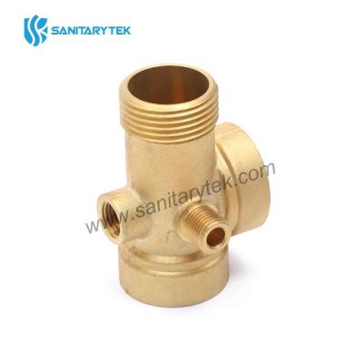 Brass 5-way pump connector tee