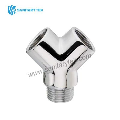 Brass Y Fitting – male-female, polished, chrome plated