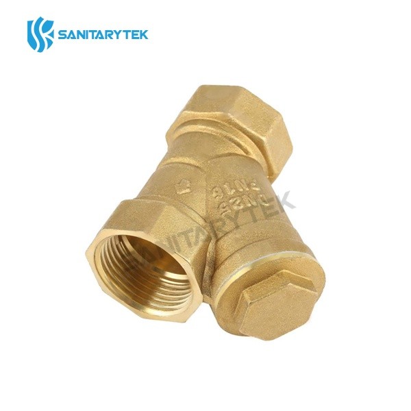 Brass Y pattern strainer with stainless steel filter - Image 2
