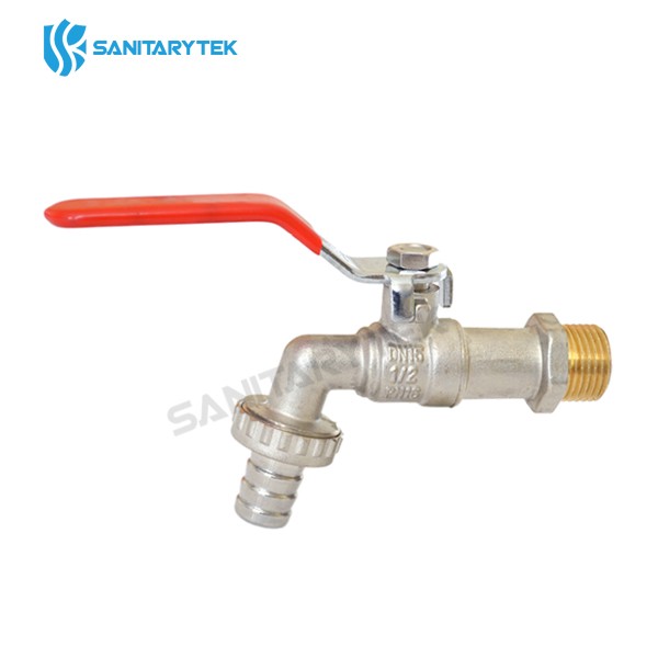 Brass ball bibcock with hose union