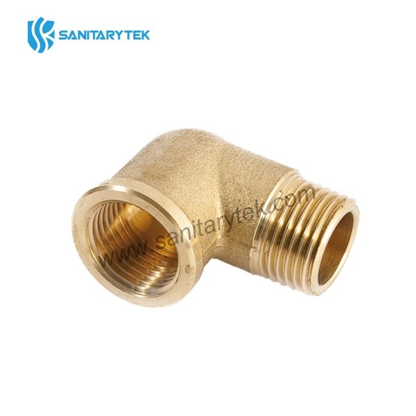 Brass elbow 90° M/F