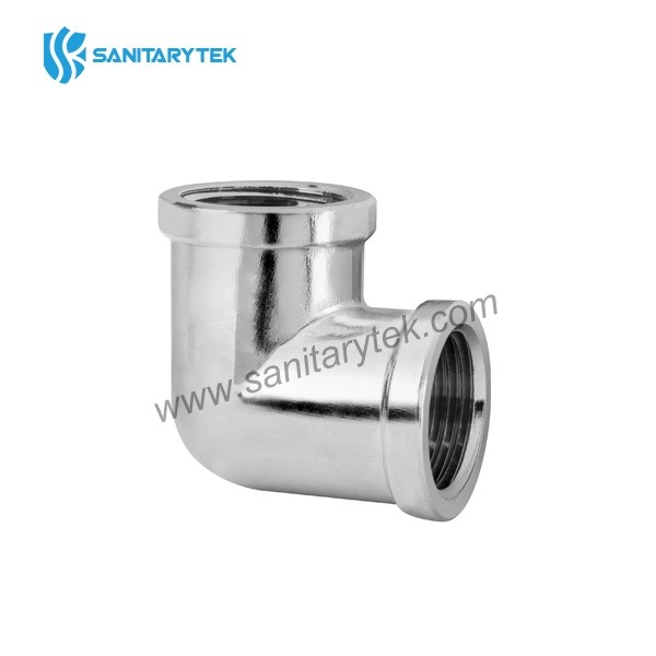 Brass elbow 90° f/f chrome plated