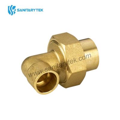 Brass elbow in 3 pieces CxC