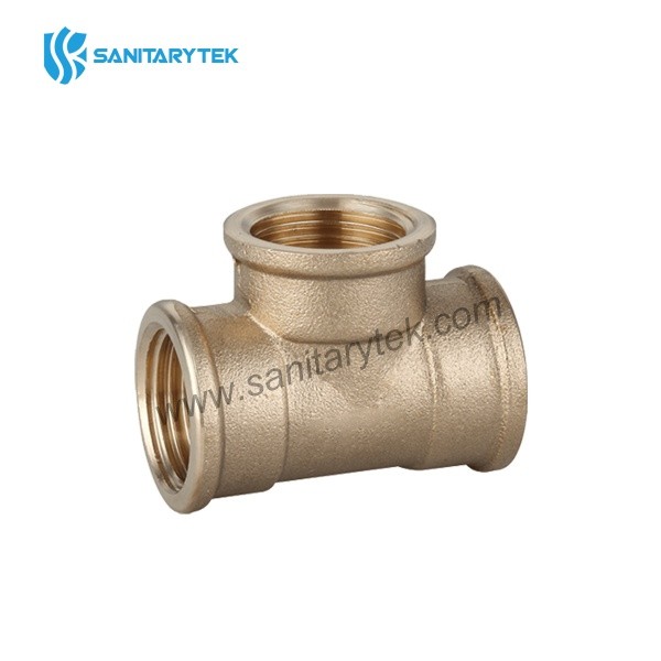 Brass equal tee female thread - Image 2