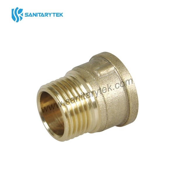 Brass extension M-F yellow