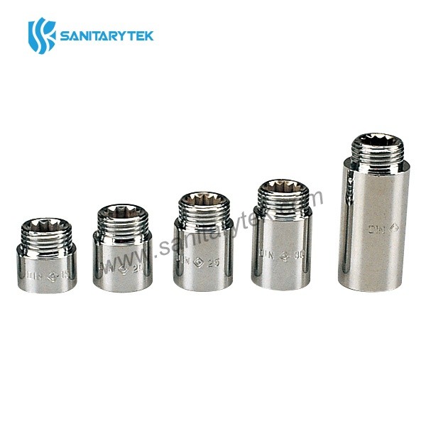 Brass extension chrome plated M-F