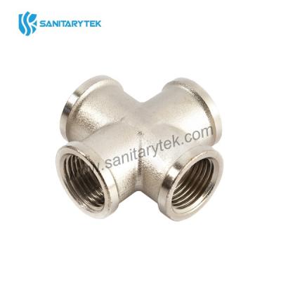 Brass female cross nickel plated