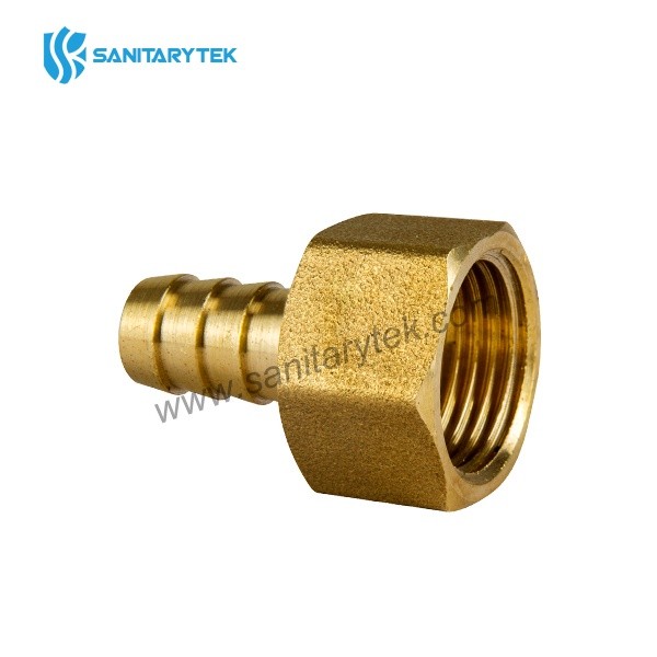 Brass hose connector with female thread
