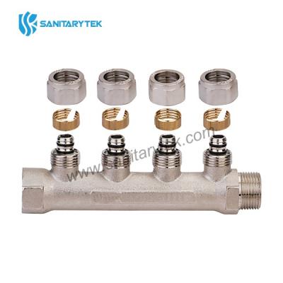 Brass manifolds for multilayer pipe (pex-al-pex)