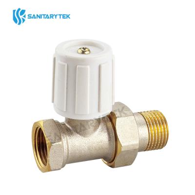 Brass manual straight radiator valve