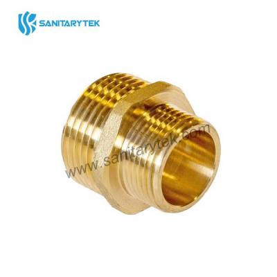 Brass reduced nipple male/male