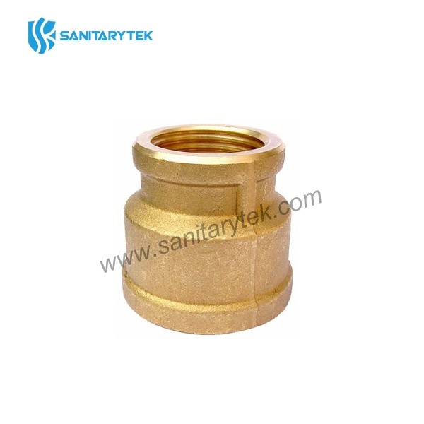 Brass reduced socket F-F yellow - Image 2