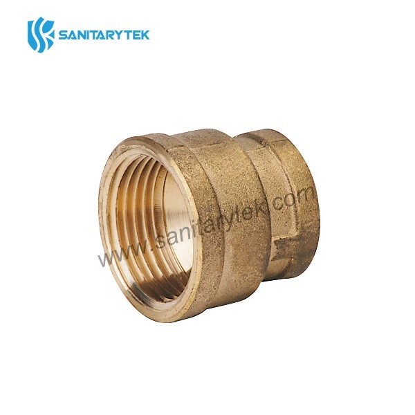 Brass reduced socket F-F yellow