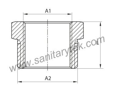 Brass reducing hexagonal bushing male-female yellow - Image 4